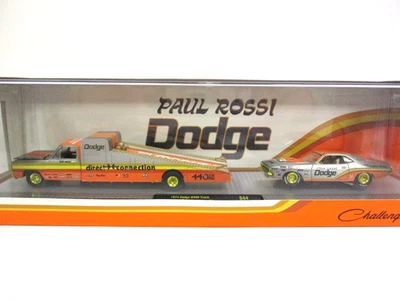 M2 MACHINES RAW SUPER CHASE PAUL ROSSI 1974 DODGE D300 RAMP TRUCK CHALLENGER T/A - Image 1 of 4