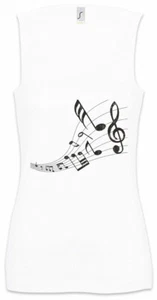 Music Notes Damen Tank Top Teacher Partition Jazz Band - Picture 1 of 1