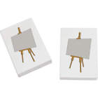 2 X 45Mm Easel With Blank Canvas Erasers  Rubbers Er00023451