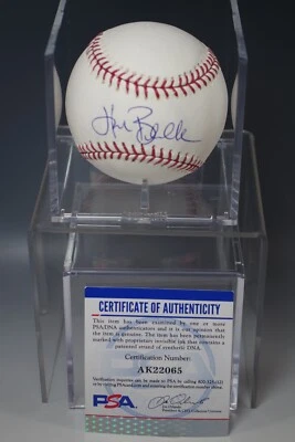 HANK BLALOCK AUTOGRAPH SIGNED BASEBALL MLB BALL TEXAS RANGERS PSA-COA - Image 1 of 4