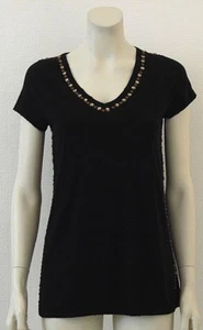 T-shirt Star Chic donna ,nero, rosa antico,Taglia S ,M,L TECNO ,SC336 Vintages - Picture 1 of 18