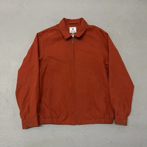 PETER MILLAR Bomber Harrington Giacca Cappotto Arancione Bruciato Tg L Golf Tasca Esterno - Foto 1 di 11