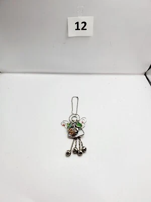 Chaveiro, ornamento, apanhador de sol, colar verde branco vitral Hope Angel - Imagem 1 de 3