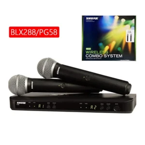 NEW Shure BLX288/PG58 Handheld Wireless Microphone System with 2 Microphone - Picture 1 of 16
