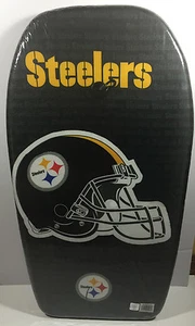 Pittsburgh Steelers Beach Boogie Board - Black with Helmet - Surf Ocean - Picture 1 of 4