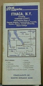 1980's Visual Encylopedia Street Map of Ithaca and Tompkins County New York - Picture 1 of 1