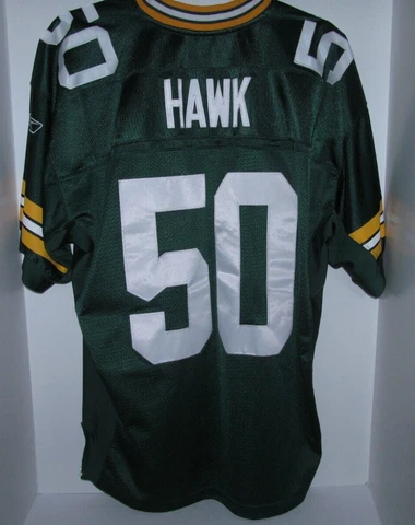 A J Hawk 50 Green Bay Packers Reebok On Field NFL Players Jersey Size 48 Cover