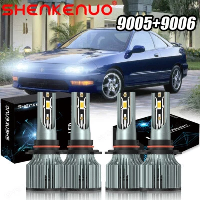 Faros LED sin ventilador para Acura Integra Sedán 4 puertas 1994-2001 SHENKENUO Foto 1 de 4