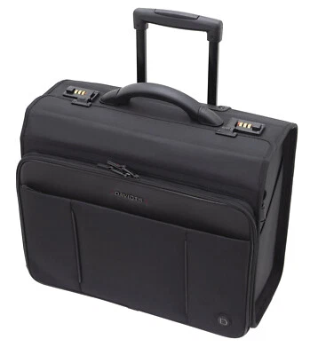 Pilotenkoffer Aktenkoffer Unisex Lehrerkoffer Trolley 47 cm Schwarz BOWATEX