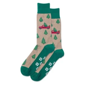 Árbol de Navidad Camión Rojo Antideslizante Para Hombre Calcetines Crew Cáñamo Lo último Medias Moda Nuevo - Imagen 1 de 1