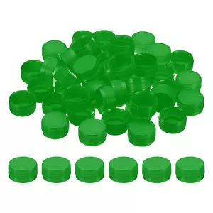 1.2inch Plastic Bottle Caps for Crafts, 100Pcs Bottle Screw Lids, Dark Green - Picture 1 of 5
