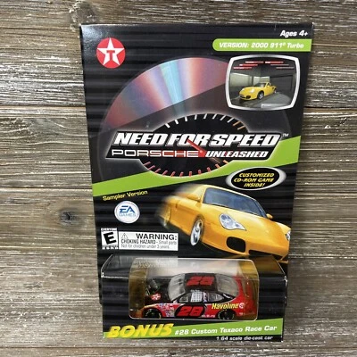 NEW Need For Speed Porsche Unleashed Cd-Rom Game Texaco NASCAR #28 1/64 Game - Image 1 of 4