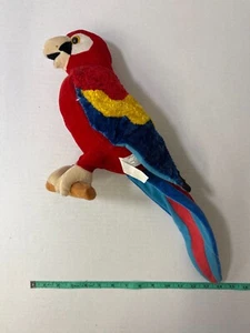 Steiff Parrot Plush Toy Vintage Collectible 6" Excellent Condition colar red - Picture 1 of 4