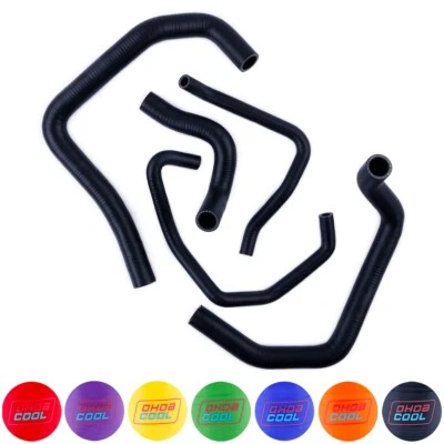 Black For 2005 2006 Kawasaki Ninja ZX6R ZX-6R ZX636C Silicone Radiator Hose Kit - Image 1 of 4