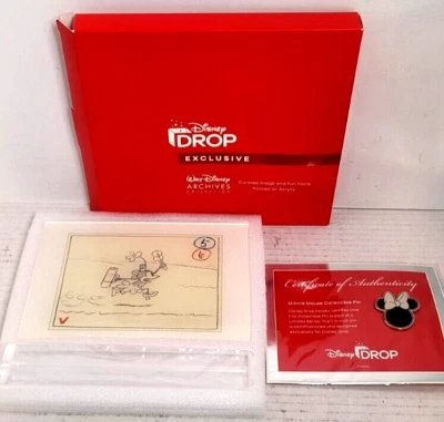 Disney Drop Exclusivo Minnie Mouse Colección Archivos Walt Disney Impresión/Pin NUEVO Foto 1 de 4