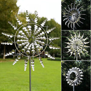 UK Metal Windmill Kinetic Sculptures Unique Magical Wind Powered Spinner Garden