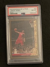 2005-06 Bowman Draft Picks & Prospects Lebron James Gold #23 PSA 8 Cavaliers