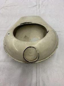Vintage White Porcelain Enamel Bed Pan - Rustic Decor - Picture 1 of 11