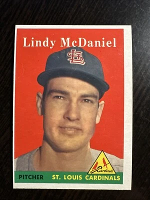 1958 TOPPS #180 LINDY McDANIEL ST. LOUIS CARDINALS EX *Hot Corner Vintage* A - Image 1 of 2