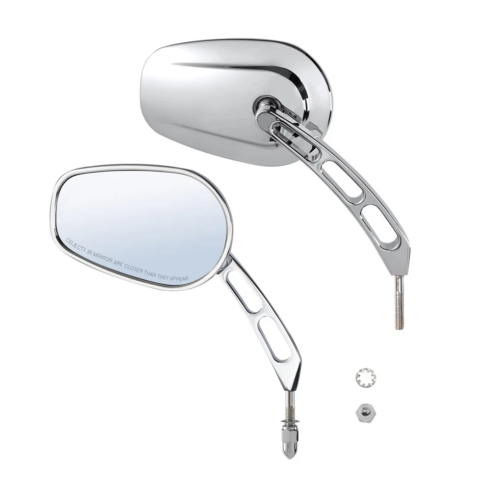 Espejos retrovisores cromados aptos para Harley Road King Touring XL883 Sportster Fatboy Foto 1 de 4
