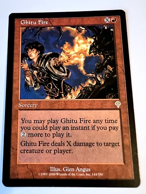 MTG Magic The Gathering Invasion Ghitu Fire Rare LP - Image 1 of 2