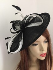ladies black and white wedding hats