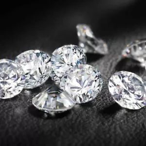 Fiery 9 MM 2.25 Carat Full White Round Brilliant Cut Loose Moissanite for Ring - Picture 1 of 2