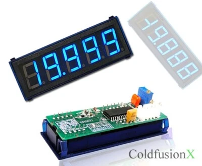 COLDFUSIONX 4-1/2 Blue LED DC 20V Digital Volt Voltage Panel Meter