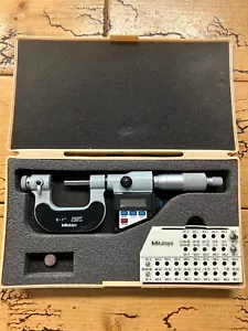 Mitutoyo 326-711 Micromètre à filetage numérique LCD 0-1" avec enclumes assorties - Photo 1/8