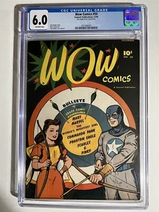 WOW COMICS #50 FAWCETT PUB EDAD DE ORO CGC ¡CALIFICADO 6,0! COLECCIÓN BOBBY AZUL - Imagen 1 de 2