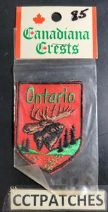 CANADIANA CRESTS CANADA ONTARIO MOOSE SOUVENIR PATCH - Picture 1 of 2