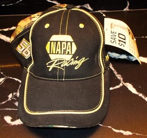 NAPA RACING #56 hat / cap, Martin Truex Jr. black/yellow/camo, adjustable strap - Picture 1 of 5