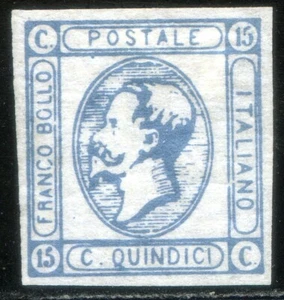 Regno d'Italia 1863 n. 12ba - 15 c. gomma screpolata * (m2923) - Picture 1 of 2