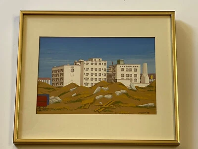 Alfred Maurice Painting Vintage American Urban Landscape Regionalism Modernist - Image 1 of 4