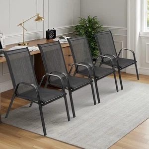 2-6 Folding Garden Lounger Chair Multi Reclining Positions Outdoor Dining Chairs - Picture 1 of 64