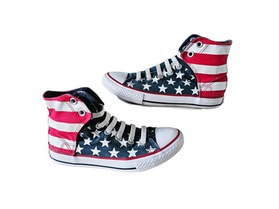 Mandriles Converse All Star para niños talla 3 rojo blanco azul ¡bandera americana! Foto 1 de 4