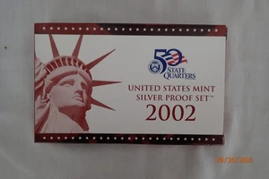 2002 US Mint 50 State Quarters 10 coin SILVER Proof Set - Picture 1 of 1