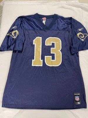 Vintage Reebok Jersey Kurt Warner #13 St. Louis Rams Blue NFL Mesh Size XL - Image 1 of 4