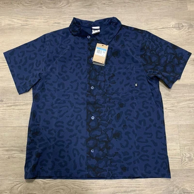 Camisa de skate Nike SB Print Bowler manga corta con botones azul FN2595-410 MEDIANA Foto 1 de 4