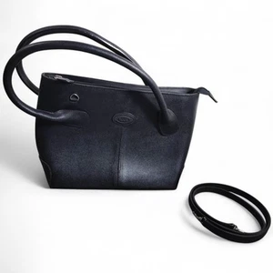 Black TOD'S 2 Way DI Bag Box Handbag Purse Shoulder Bag Tods Hand Bag Womens - Picture 1 of 24