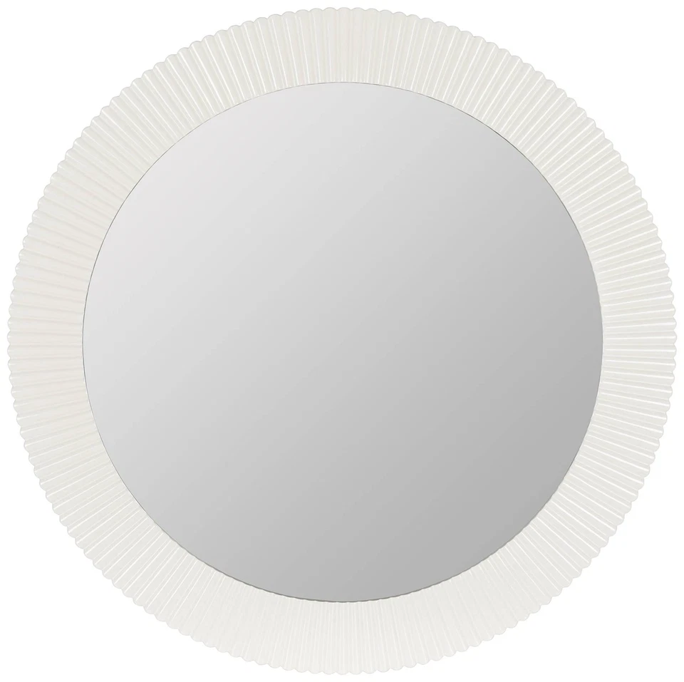 Espejo de pared redondo Cooper Classics Josia blanco brillante 36" Foto 1 de 1