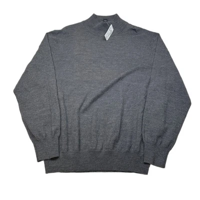 Jos A Bank Mock Neck Sweater Mens XXL Charcoal Merino Wool Classic NEW - Image 1 of 4