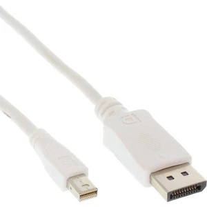InLine Mini DisplayPort OUT zu DisplayPort IN Kabel, weiß 1m - Bild 1 von 1