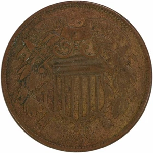 1868 Two Cent Piece VF Uncertified #804 - Picture 1 of 2