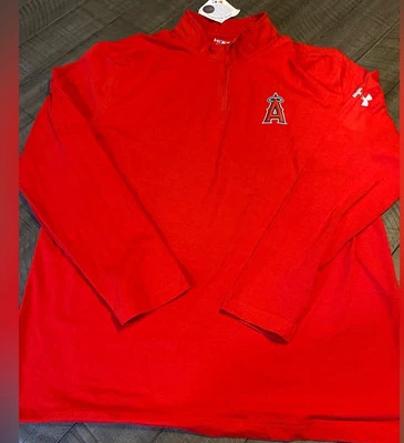 Los Angeles Angels Men’s Under Armour  1/4 Zip Long Sleeve (XL) Retails For $85. - Image 1 of 4