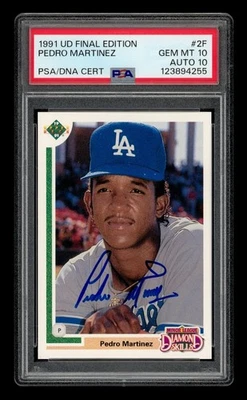 1991 UD Final Edition: #  2F Pedro Martinez Auto PSA 10 GEM MINT AUTO 10 - Image 1 of 3