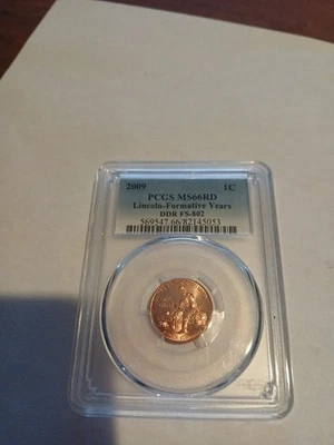 2009 Lincoln Cent PCGS MS66RD DDR FS-802 FORMATIVE YEARS - Image 1 of 2