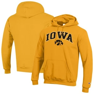 Sudadera con Capucha Pullover Para Hombre-Campeón Dorado Iowa Hawkeyes Arco Sobre Logo - Imagen 1 de 3