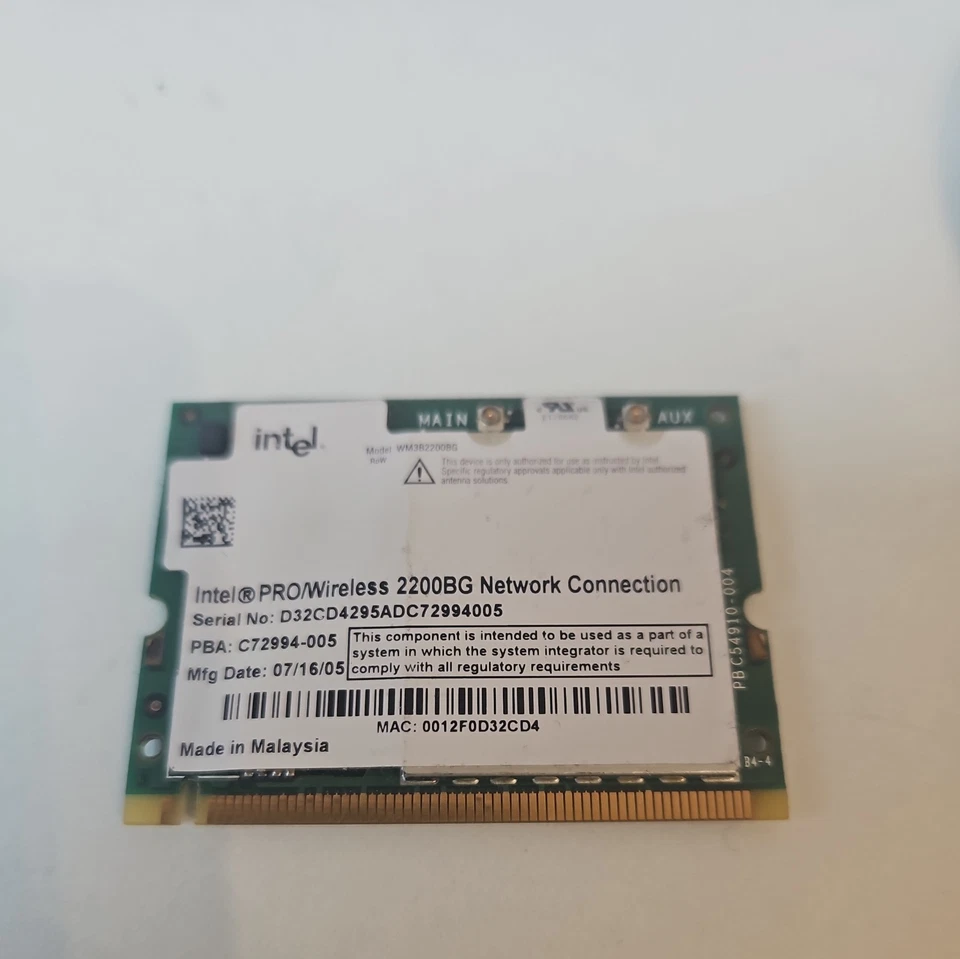 Intel Pro Wireless 2200BG Network Connection - Bild 1 von 1
