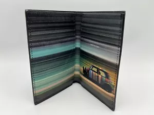 Portafoglio Paul Smith MINI 'Blur' Signature Stripe Carta di Credito Pelle Nero - Foto 1 di 16